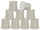 30363-9 Small Bell  Chandelier Clip On Lamp Shade Off White 4"x5"x5"