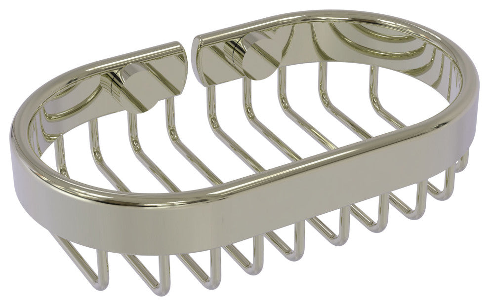 Oval Soap Basket, Polished Nickel