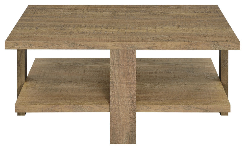 Dawn Square Engineered Wood Coffee Table Mango Brown
