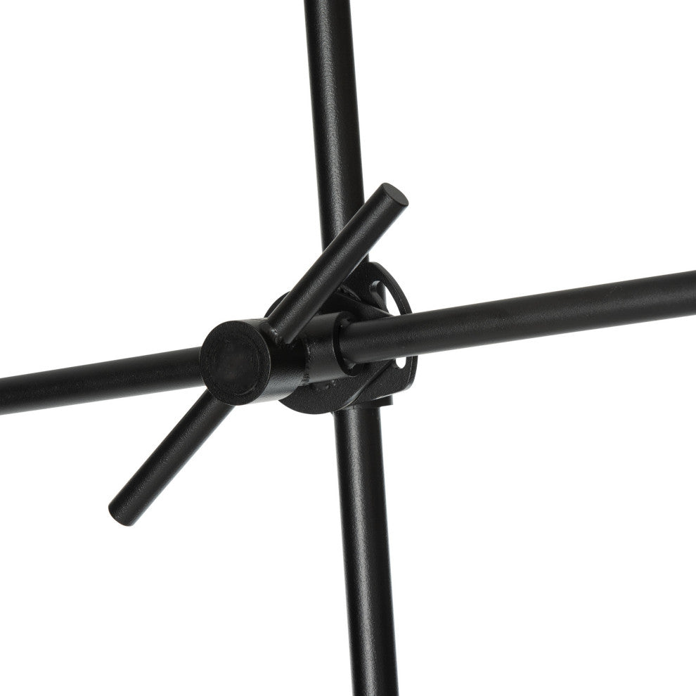 Vertex Floor Lamp, Black Finish, Sterling Accent