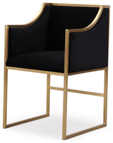 TOV Furniture Atara Black Velvet Gold Chair