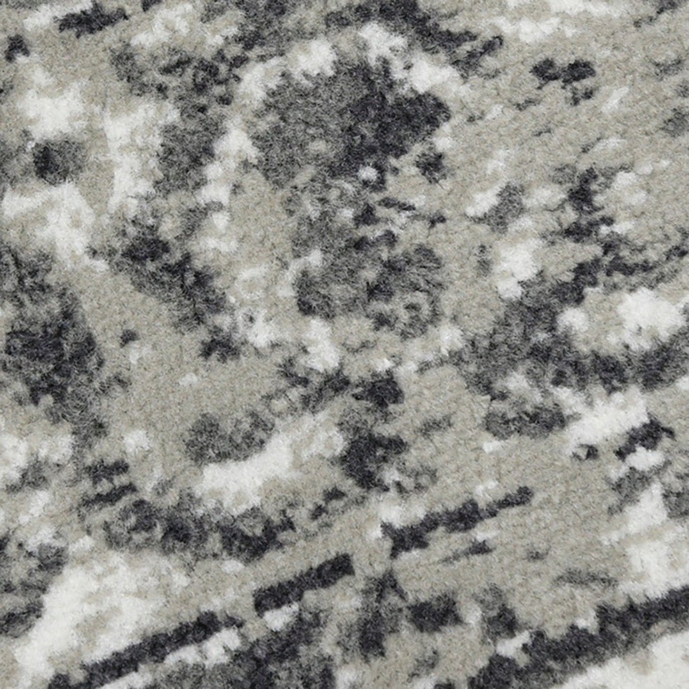 Alpine Fany Power-Loomed Polypropylene Area Rug, Dark Gray, 9'2"x12'2"