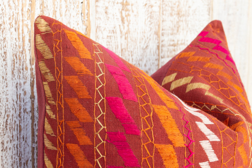 Dhanvi Antique Indian Folk Pillow