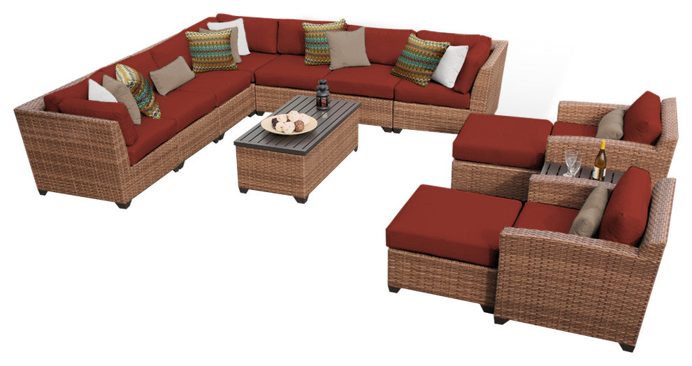 Laguna 13 Piece Outdoor Wicker Patio Furniture Set 13a
