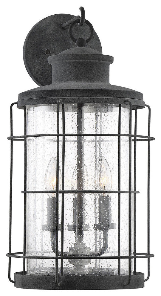 Savoy House 5-2671-88 Fletcher 3 Light Outdoor Wall Lantern, Oxidized Black