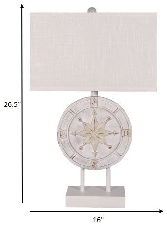 Set off 2 Beige Nautical Compass Table Lamps