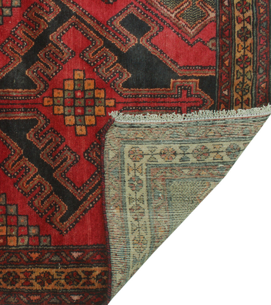 Fine Vintage Distressed Tracey Red Runner