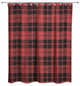 Red and Black Plaid 71x74 Shower Curtain