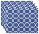 Link Lock Geometric Print Placement, Cornflower, Set of 4