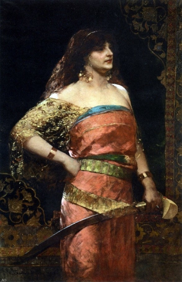 Jean-Joseph Benjamin Constant Judith, Gallery Wrapped Canvas Print, 18"x27"