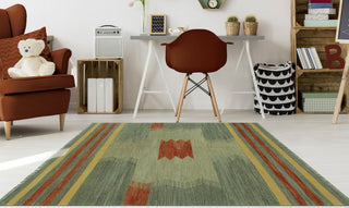 Winchester Kilim Chipo Gray/Rust Rug, 5'0x6'6