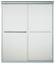 Sterling Finesse Frameless Sliding Shower Door, Silver with Frosted Glass