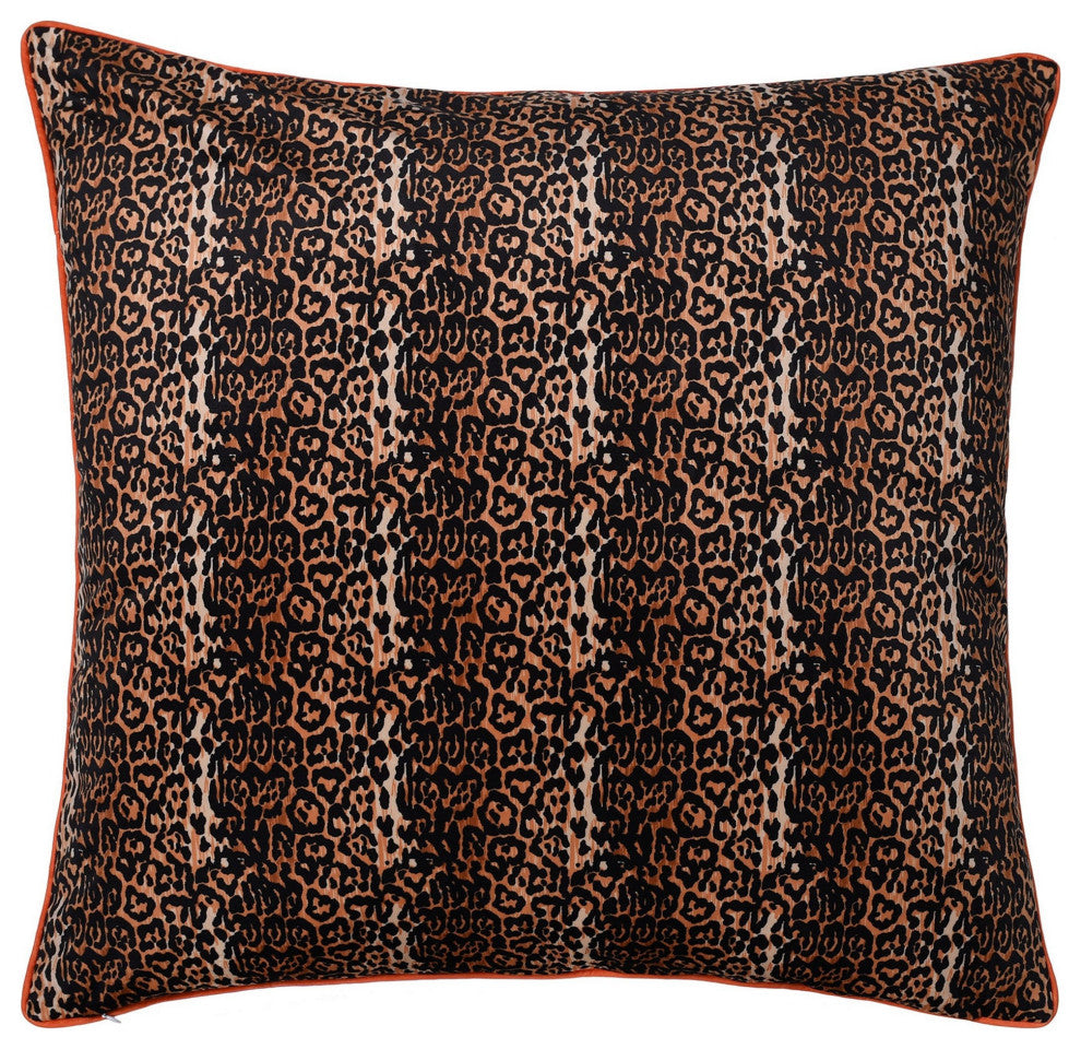 Dann Foley Double Sided Pillow Monkey Print and Cheetah Velvet Left
