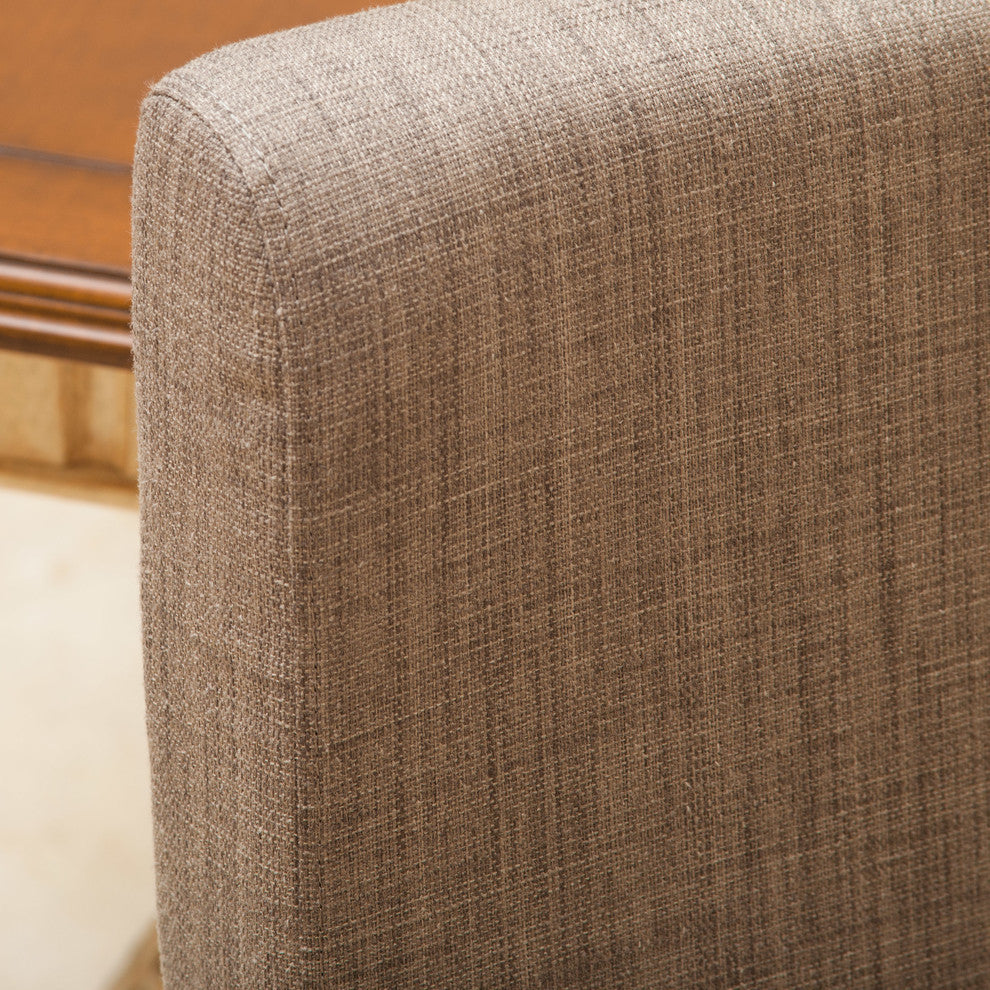 GDF Studio Heath Fabric Dining Chairs, Taupe, Set of 2
