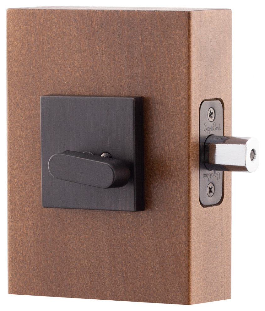 Mid Century Single Cylinder Deadbolt, Tuscan Bronze