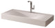 ADM Rectangular Wall Mounted Sink, White, 39", Glossy White