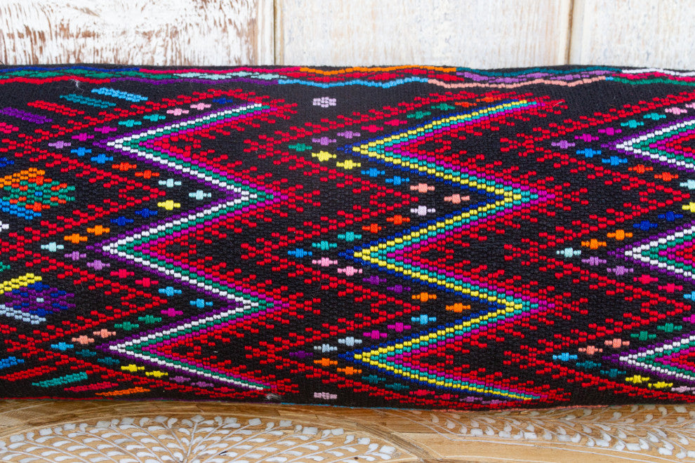 Long Vintage Mayan Brocade Zyanya Pillow