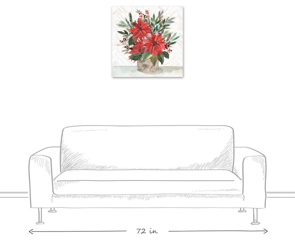 Holiday Bouquet 24x24 Canvas Wall Art