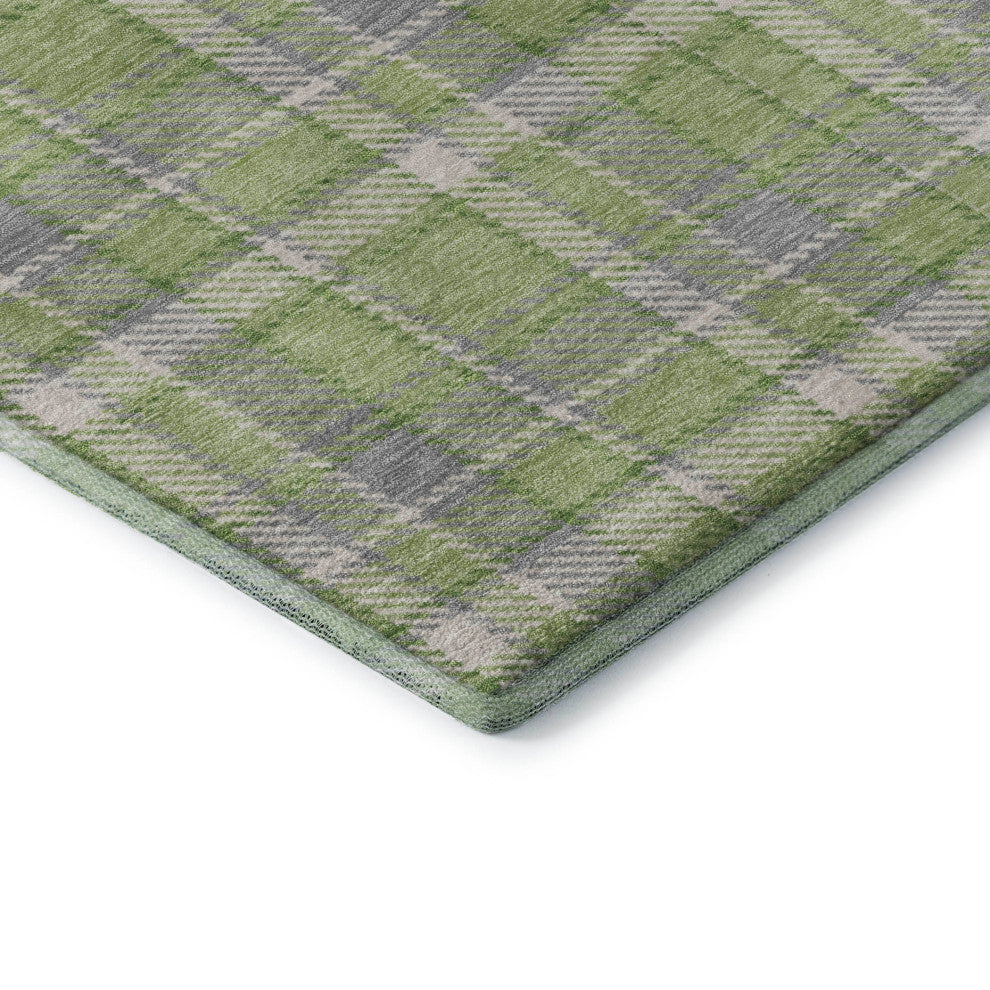 Premium Machine Washable Mayfield AMF563 Green 9' x 12' Rug