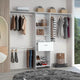 DEPOT E-SHOP Brisk 250 Closet System, 5 Open Shelves, White