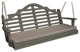 Pine Marlboro Porch Swing, Olive Gray, 5 Foot