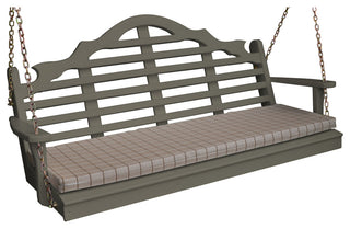 Pine Marlboro Porch Swing, Olive Gray, 5 Foot