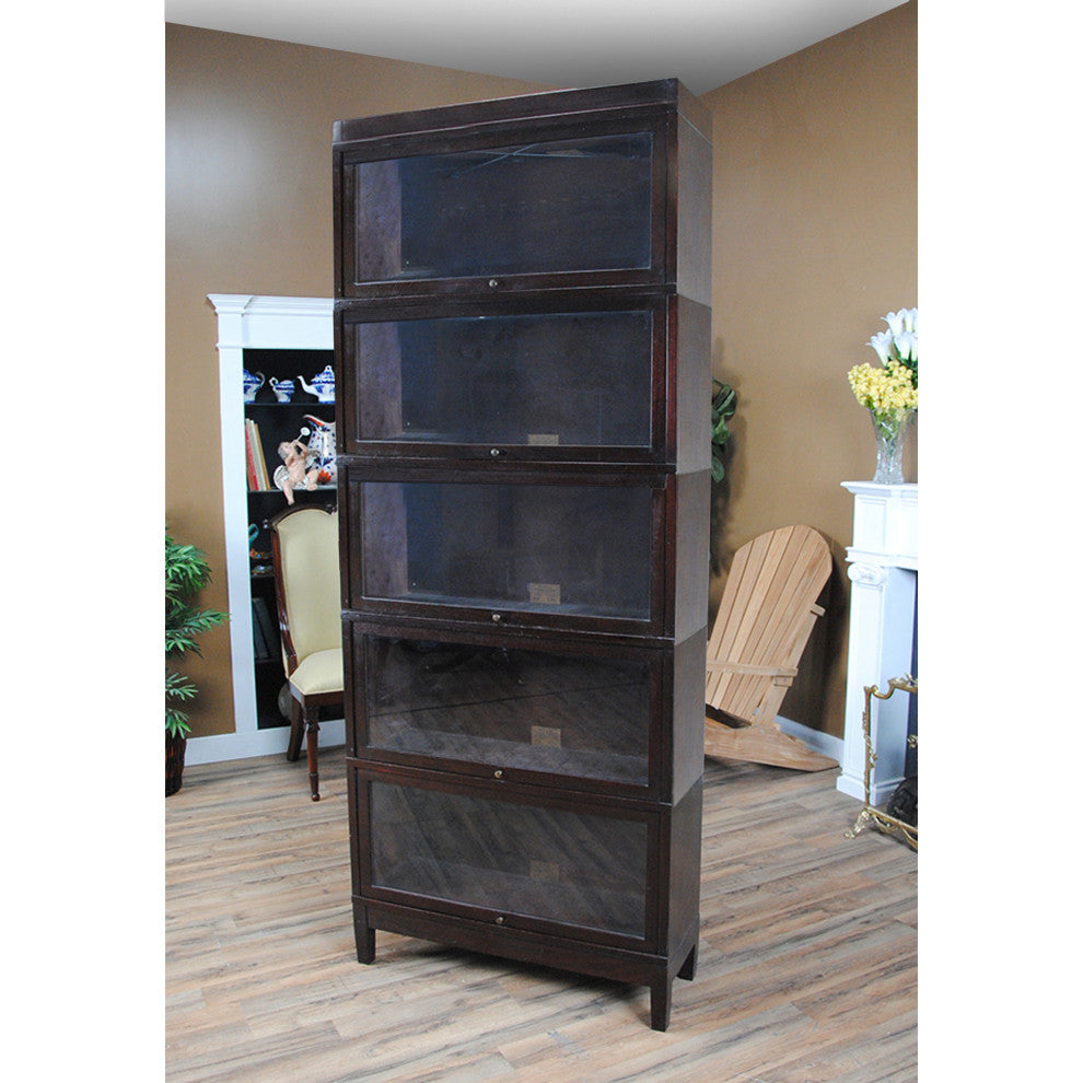 NVIN0341 Vintage Mahogany Globe Wernicke Bookcase