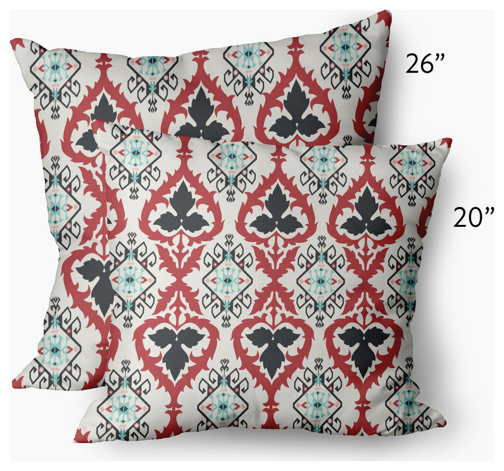 Bombay Decorative Throw Pillow, Pepper, 26"x26"