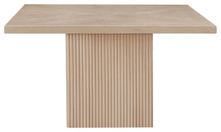 Belinda Beech Wood and Oak Veneer  Dining Table, Oak, 54" W X 54" D, 1 Table