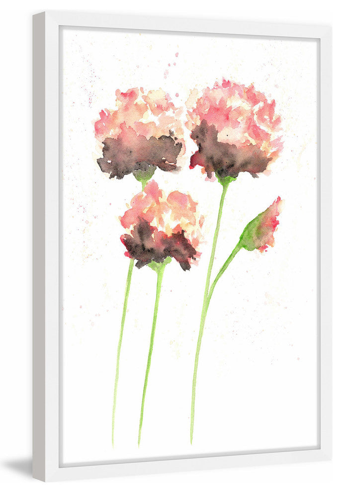 Marmont Hill, "Peach Poppies" by Thimble Sparrow Framed Painting Print, 24x36
