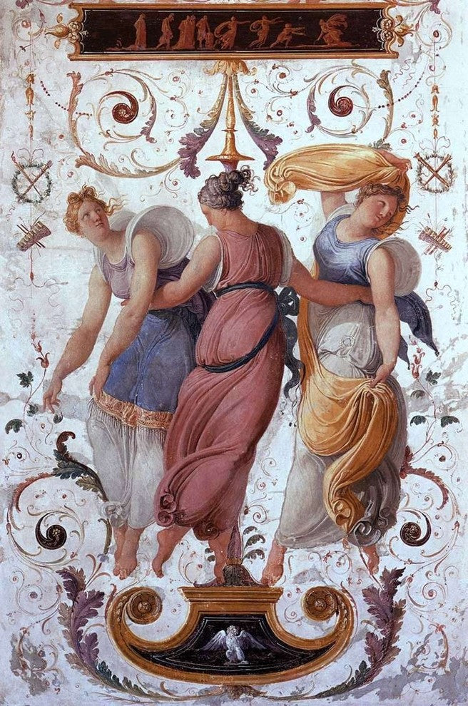 Francesco Hayez Wall Decoration (detail), 18"x27" Gallery Wrapped Canvas
