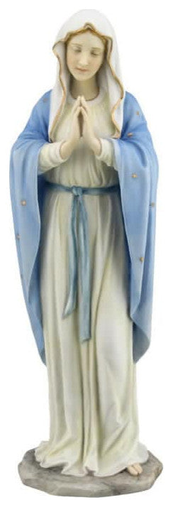 Blessed Virgin Mary In Blue Statue- 11.75 Inch