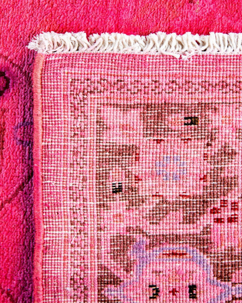 Vibrance, One-of-a-Kind Hand-Knotted Area Rug Pink, 2'7"x13'10"