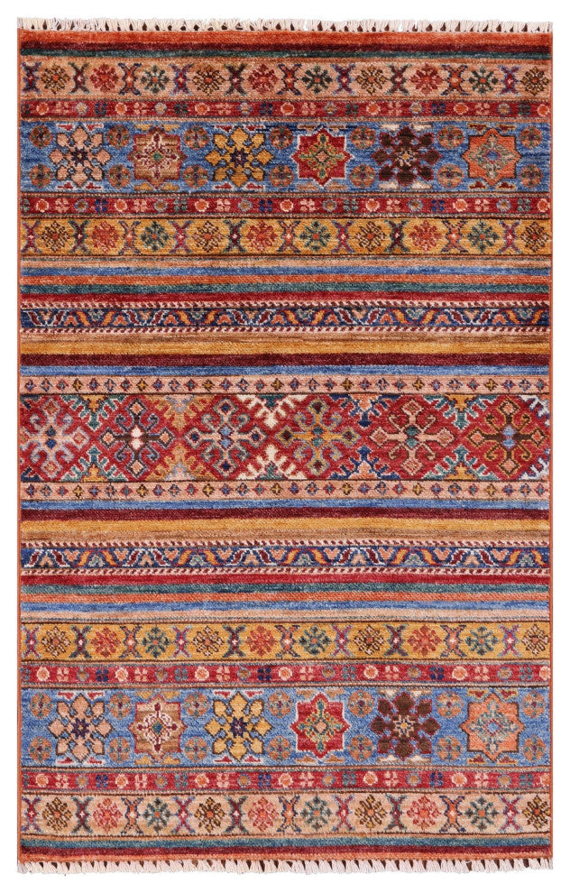 2' 8" X 4' 2" Khorjin Super Kazak Hand-Knotted Rug Q10967