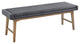 INK+IVY April Modern Mid-Century Upholstered Accent Bench, Grey