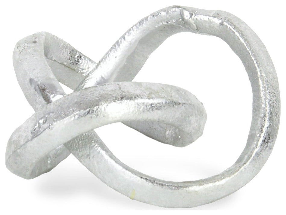 Kompo Modern Silver Abstract Infinite Knot Decor