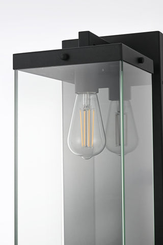 Home Living 8" Outdoor Wall Sconce, Black