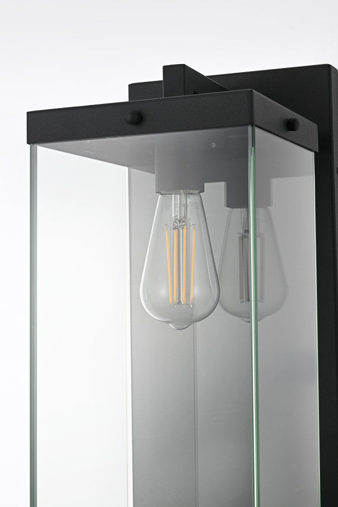 Home Living 8" Outdoor Wall Sconce, Black