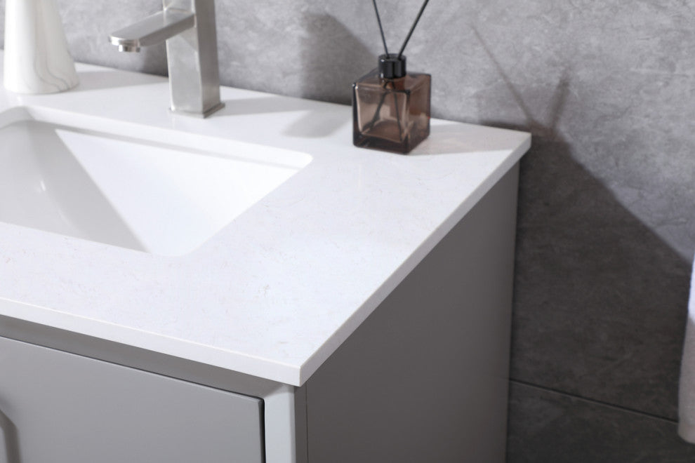 30" SIngle Bathroom Vanity, Grey