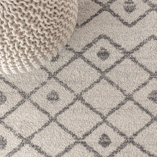 Aksil Moroccan Beni Souk Area Rug, Cream/Gray, 3 X 5