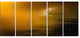 Motion Blurred Wild Flower Impression, Floral Canvas Print, 60"x28", 5 Panels