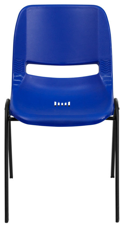 Navy Plastic Stack Chair RUT-12-NVY-BLACK-GG