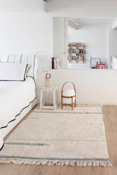 Lanes Vintage Blue Washable Rug, 6'7"x9'10"