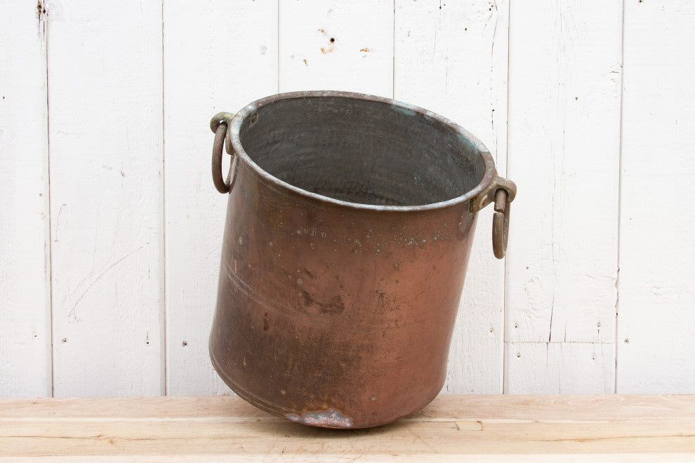 Indian Antique Rose Copper Storage Pot