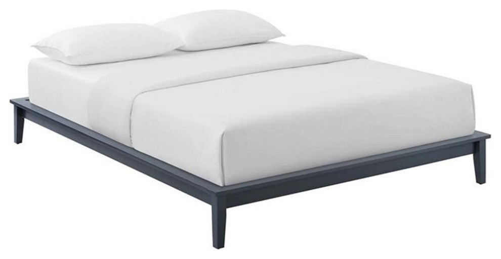 Lodge Queen Wood Platform Bed Frame