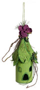 8.5" Princess Garden Whimsical Green Birdhouse Christmas Ornament