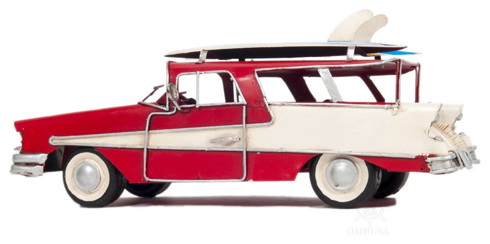c1957 Red Ford Country Squire Station Wagon Sculpture