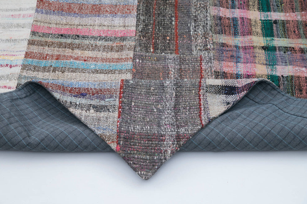 Rug N Carpet - Handmade Turkish 6' 8'' x 9' 10'' Vintage Patchwork Kilim Rug