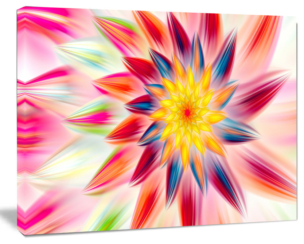 Pink Dancing Flower Petals, Floral Canvas Art Print, 20"x12"