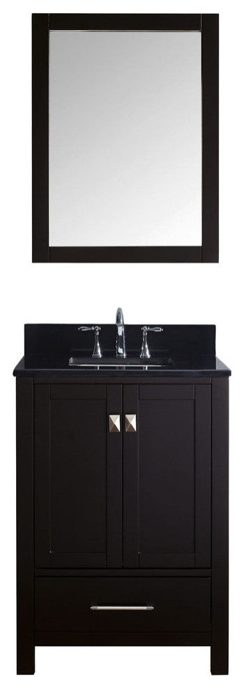 Caroline Avenue 24" Single Bathroom Vanity Set White, Granite Top